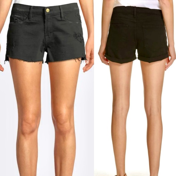 FRAME Denim Le Cutoff Denim Shorts - Picture 1 of 6